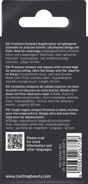 ZWILLING Beauty Premium Kompakt-Nagelknipser - silver Nagelknipser