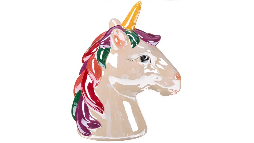 TRENDSHOP Spardose Einhornkopf