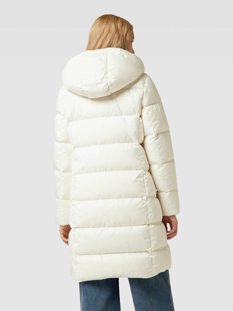 Daunenmantel mit Kapuze mit Tunnelzug in offwhite