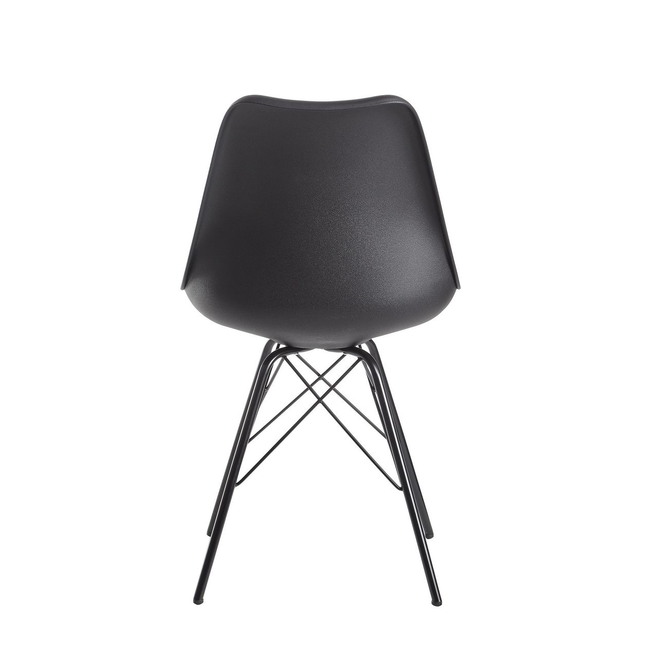 Wohnling 2er Set Esszimmerstuhl 86 x 58 x 48 cm Schwarz