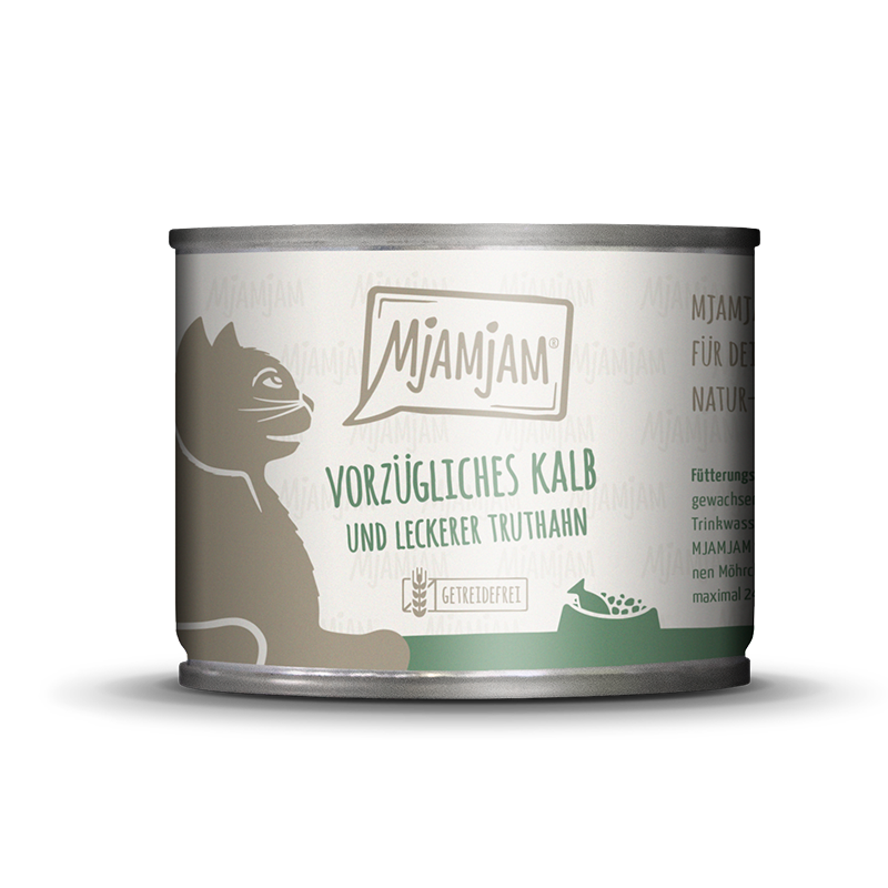 MjAMjAM Nassfutter MjAMjAM 6x200 g Kalb & Truthahn an Möhrchen
