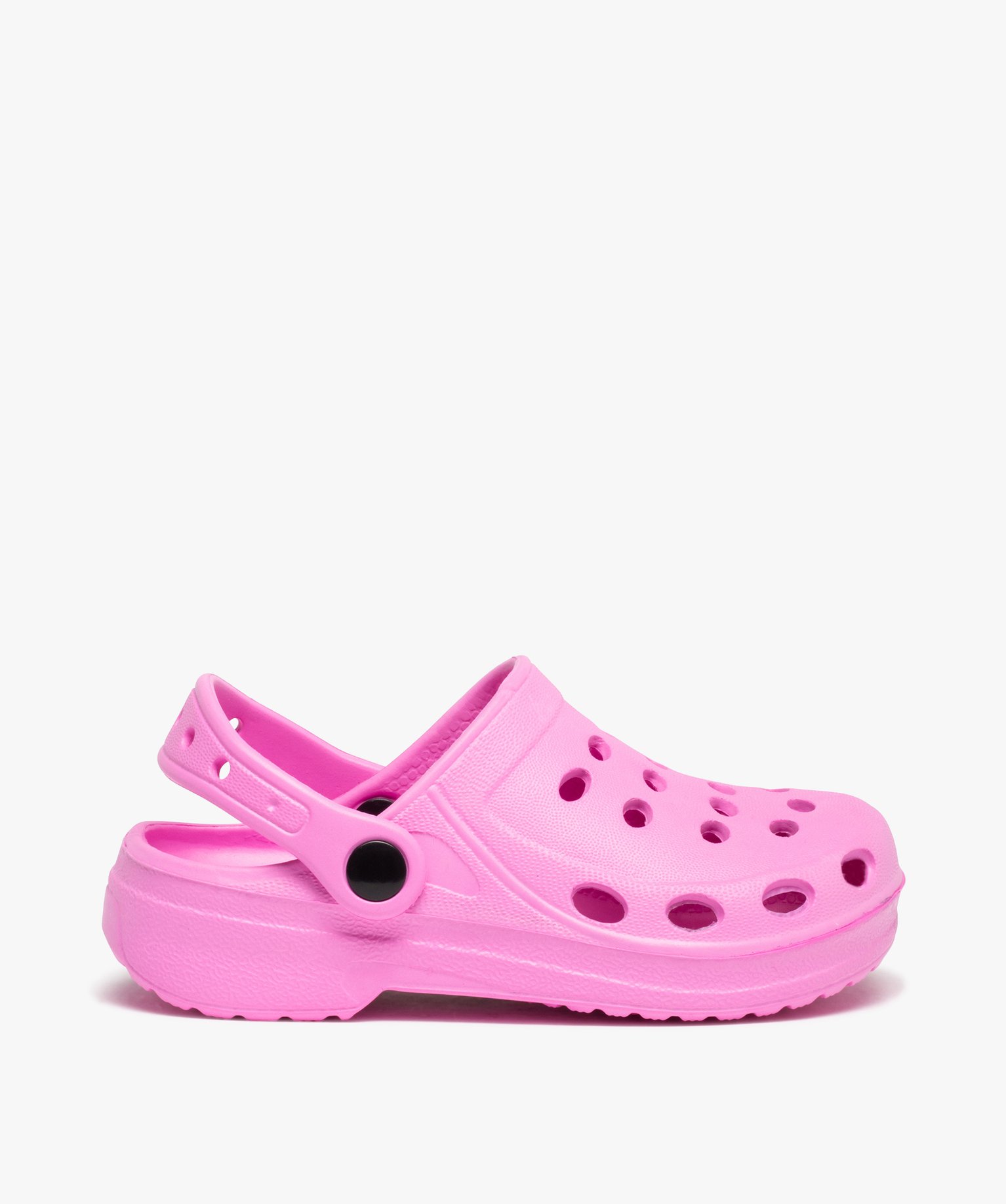 Sabots souples fille unis dessus perforé rose | GEMO