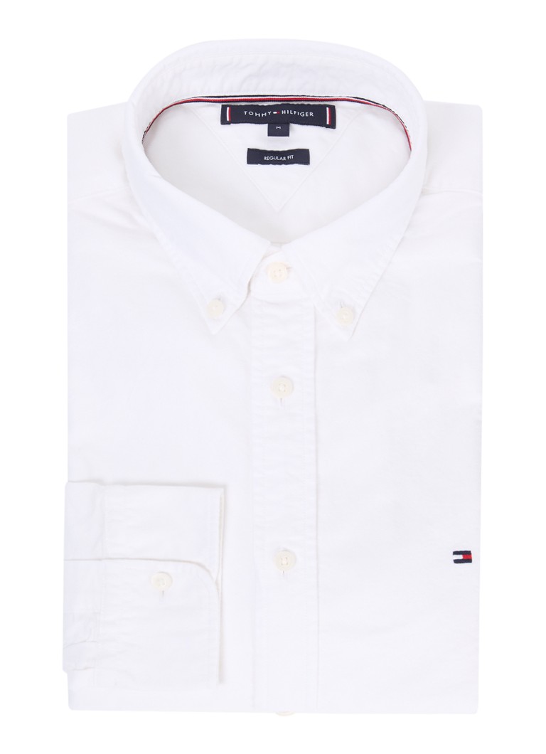Tommy Hilfiger Solid regular fit shirt with logo embroidery