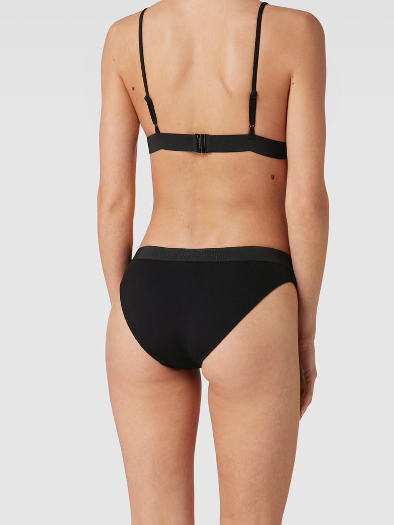 Bikini-Hose mit Label-Detail Modell 'CORE TONAL' in schwarz