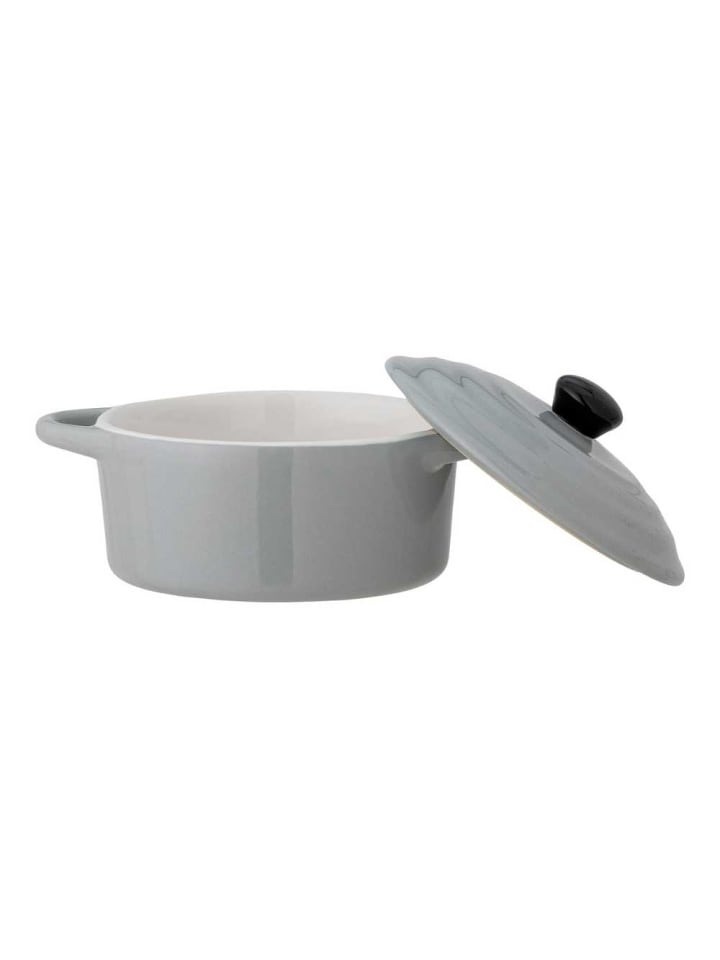 Bloomingville Ofenform THANOS Grau Keramik mit Deckel 320 ml günstig kaufen onesize