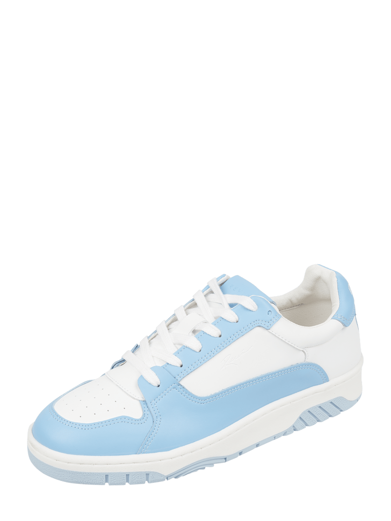 Sneaker mit Label-Details in hellblau