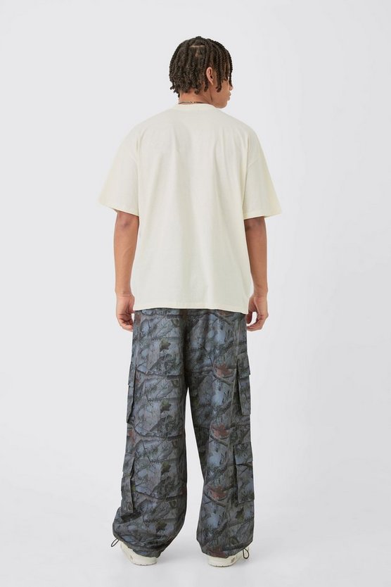 Camouflage Cargo-Hose mit elastischem Bund