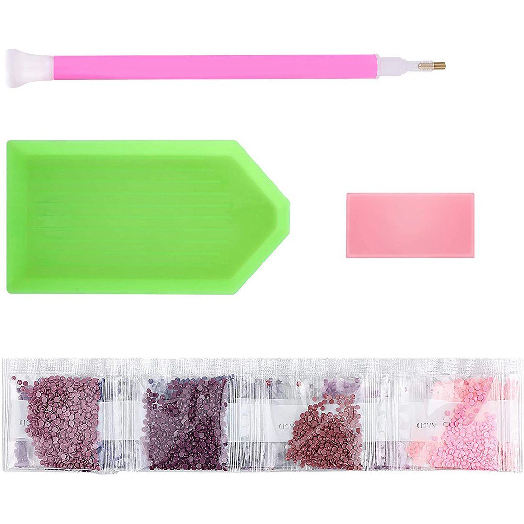 SOTOR Mosaikfliesen 5D DIY Diamant Malerei Set, Malen nach Zahlen,Pasted Painting Strass, Lila, Stickerei Kreuzstich Kunst Handwerk Diamant Home Wall Wanddekoration