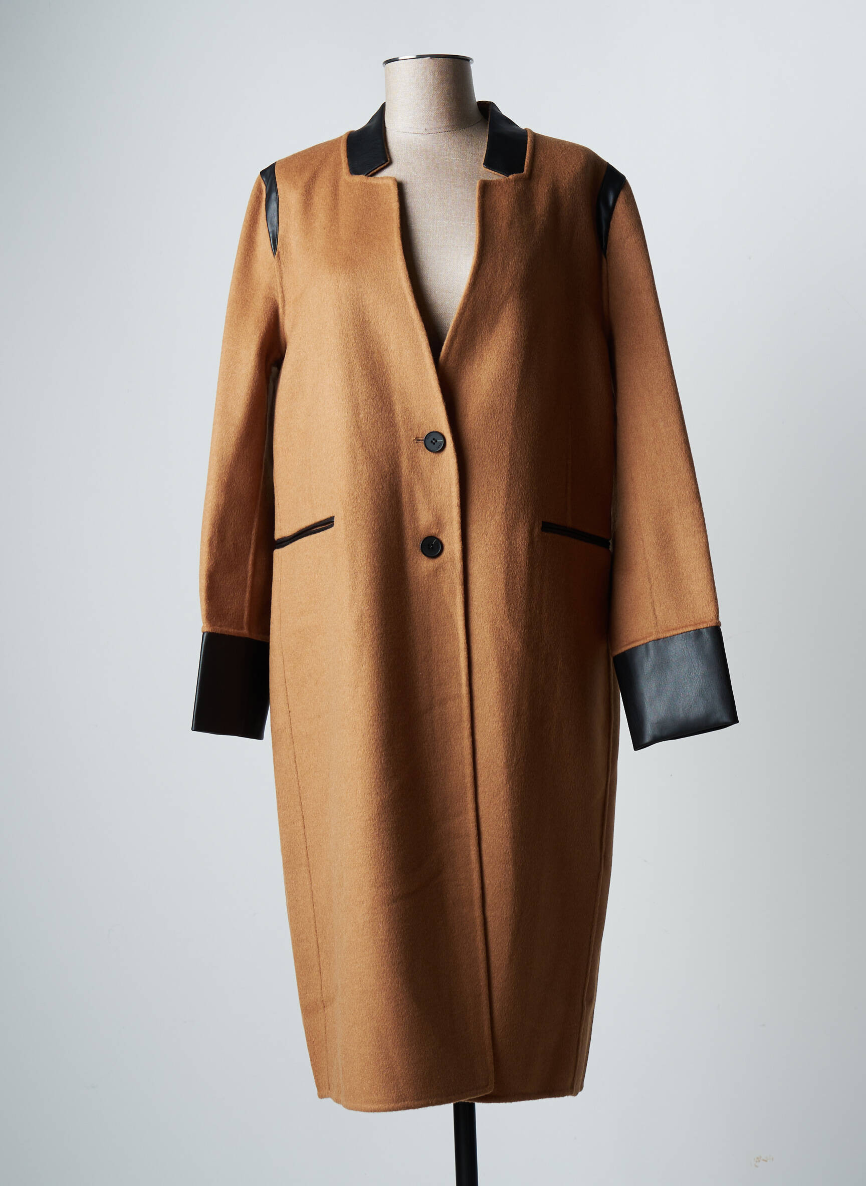 Ikks Manteaux Longs Femme couleur beige