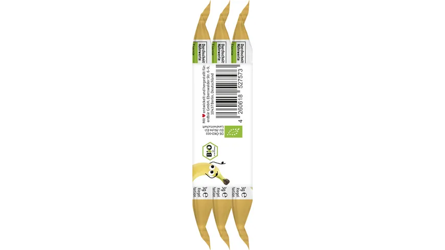 Freche Freunde Bio Feiner Haferriegel Apfel & Banane mit Keksstückchen 69 g