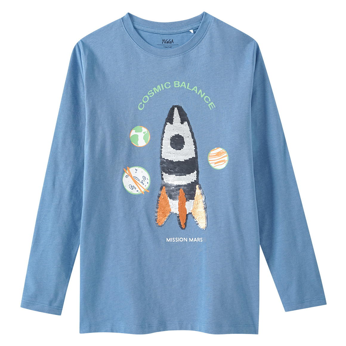 Jungen Langarmshirt mit Wendepailletten