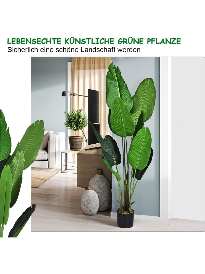 COSTWAY Kunstpflanze 160 cm in Grün günstig kaufen onesize