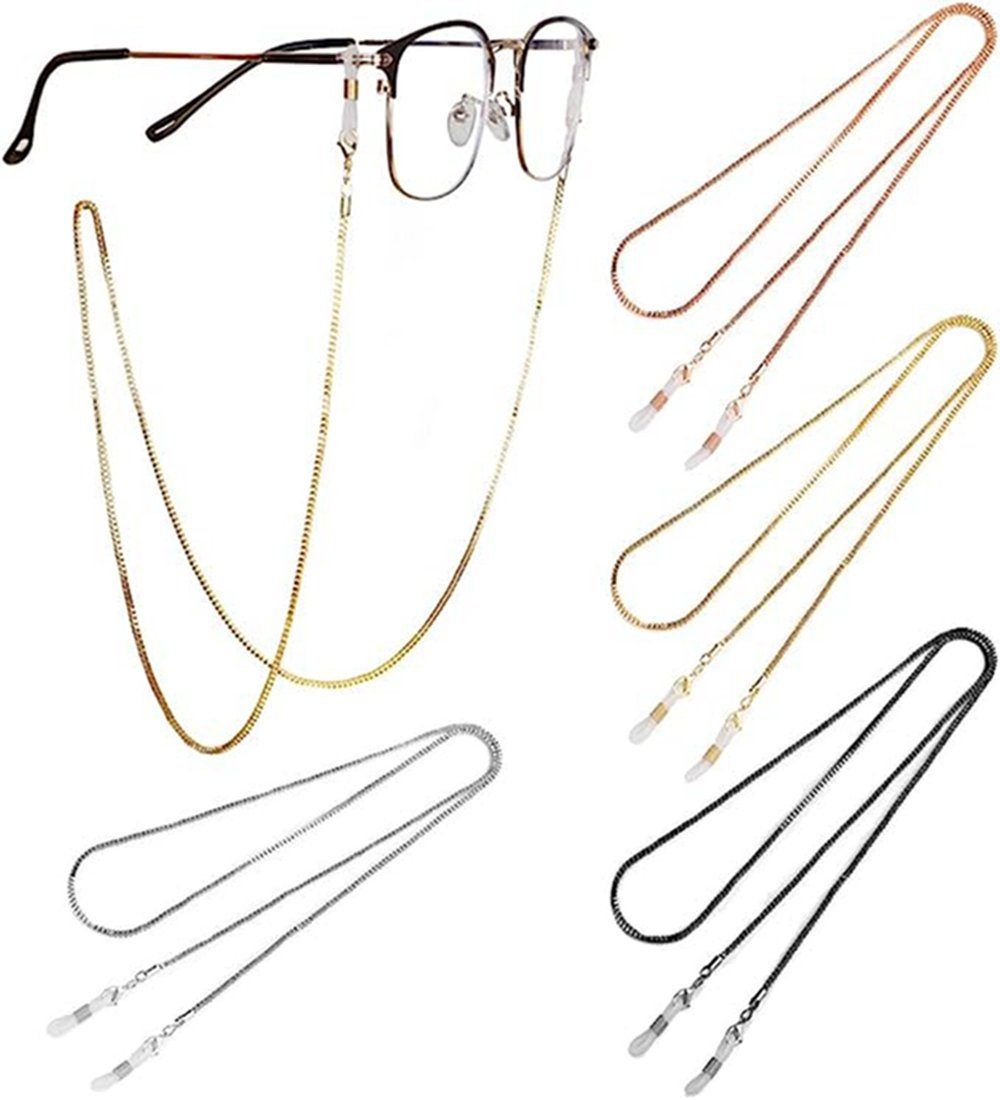 Ronner UG Brillenkette 4 Stück Brillenkette Sonnenbrillen kette Mit Kette Glasses Chain