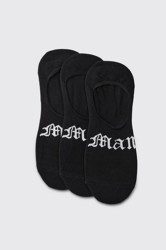 3er-Pack unsichtbare Gothic Man Socken