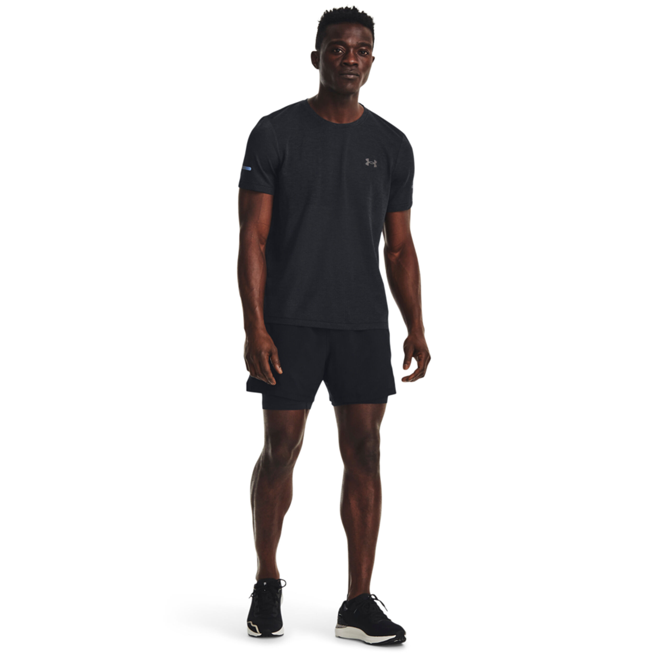 Seamless Stride Laufshirt Herren - Schwarz