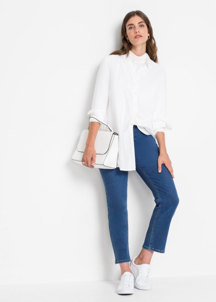 Longbluse aus nachhaltiger Viskose