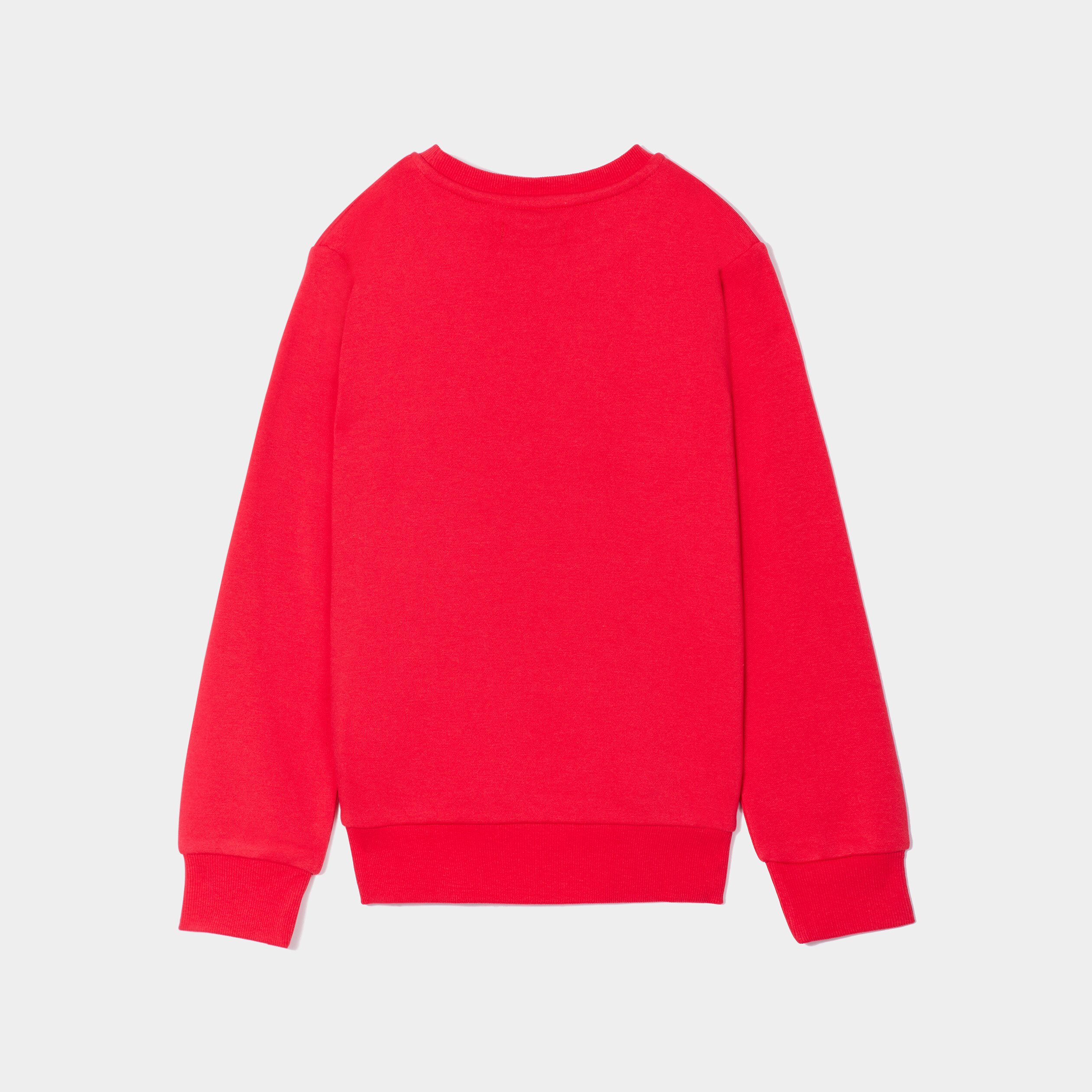 Sweat à sequins col rond coton rose cerise garçon | La Halle