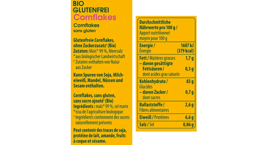 Alnavit Bio Cornflakes glutenfrei 250 g