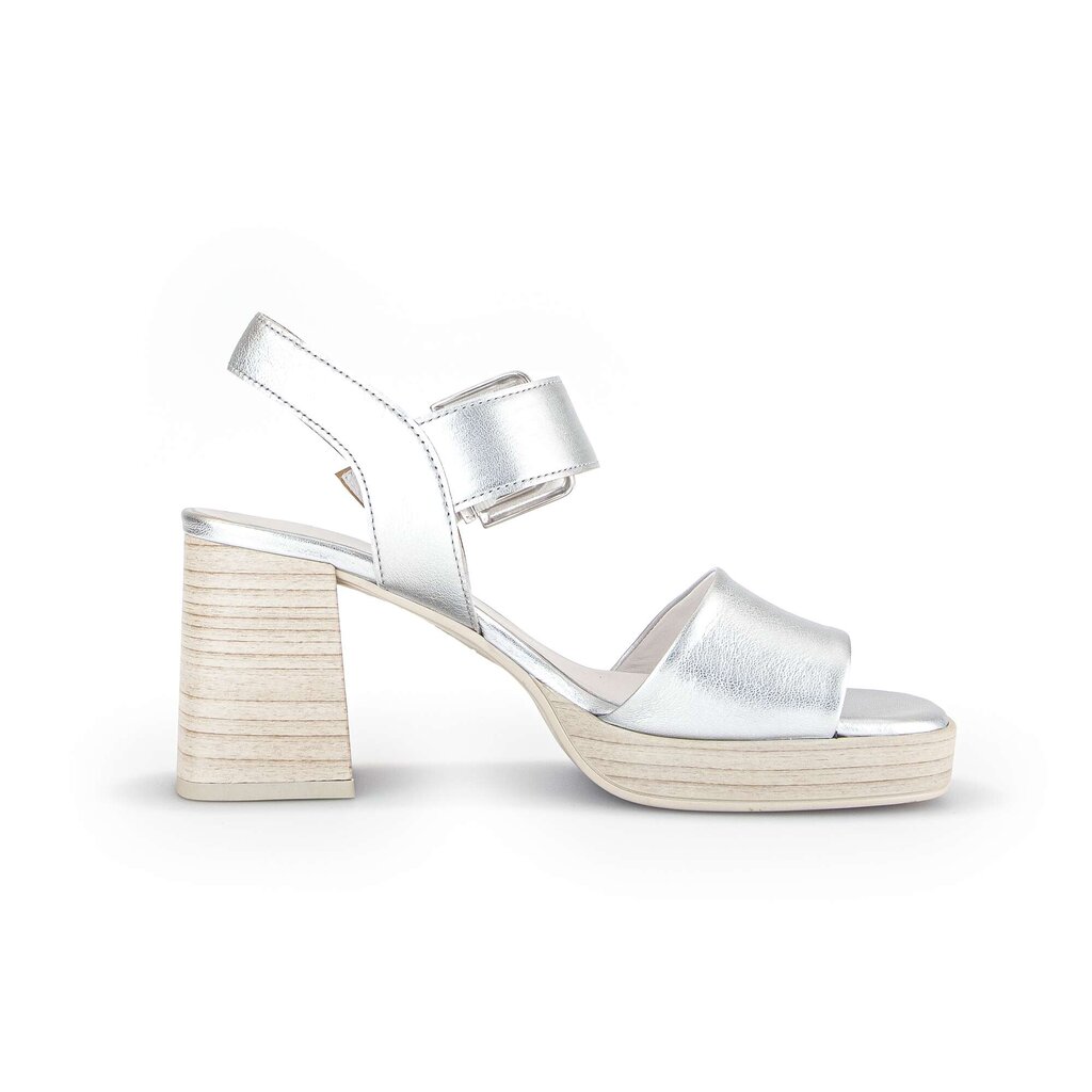 Gabor fashion Plateau Sandale silber