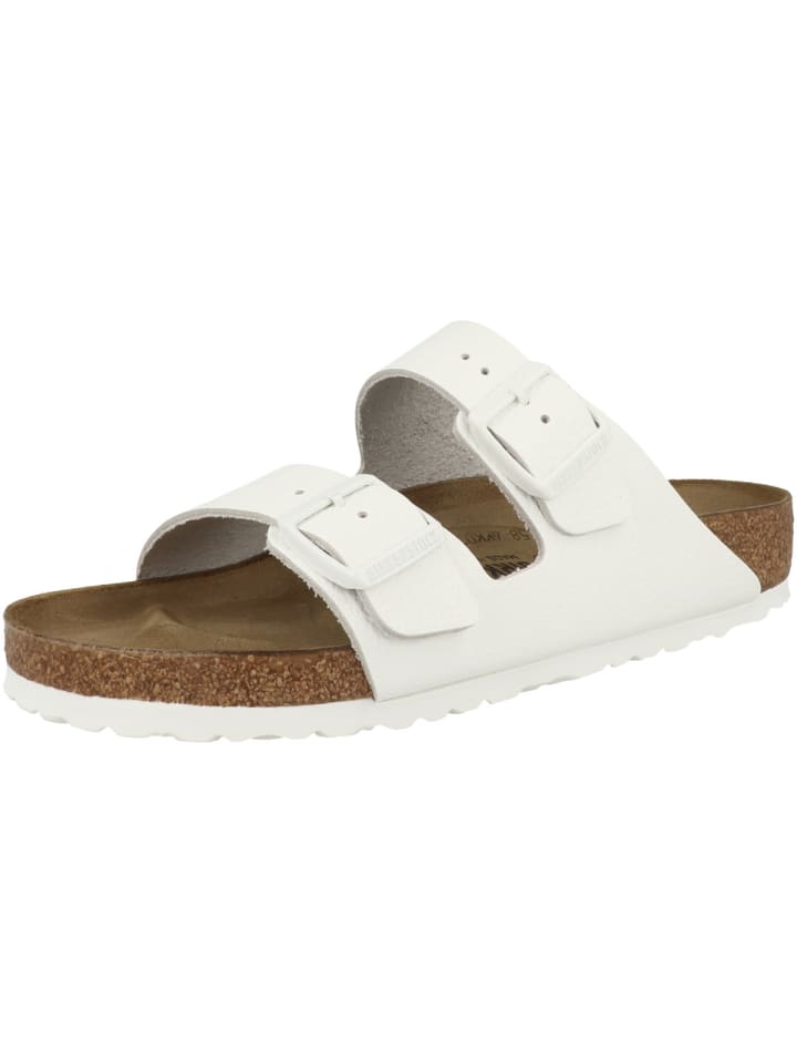 Birkenstock Sandale Arizona Naturleder normal in weiss günstig kaufen