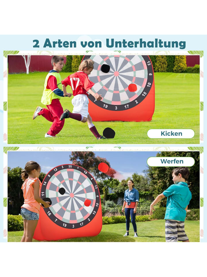 COSTWAY Dart Wurfspiel Set Kinder 145cm in Rot günstig kaufen onesize