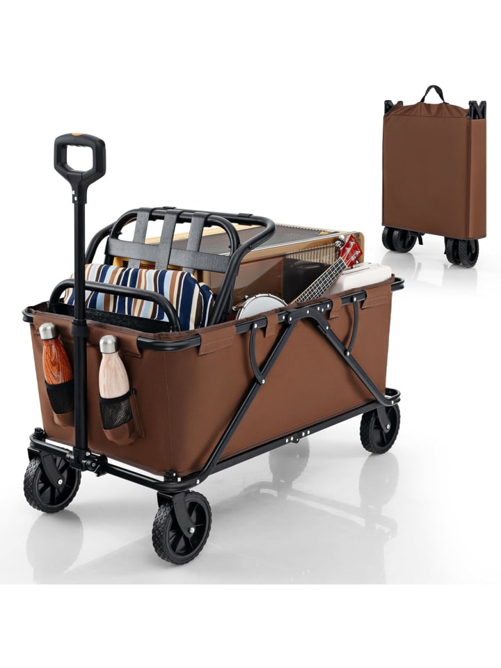 COSTWAY Bollerwagen faltbar in Braun günstig kaufen onesize