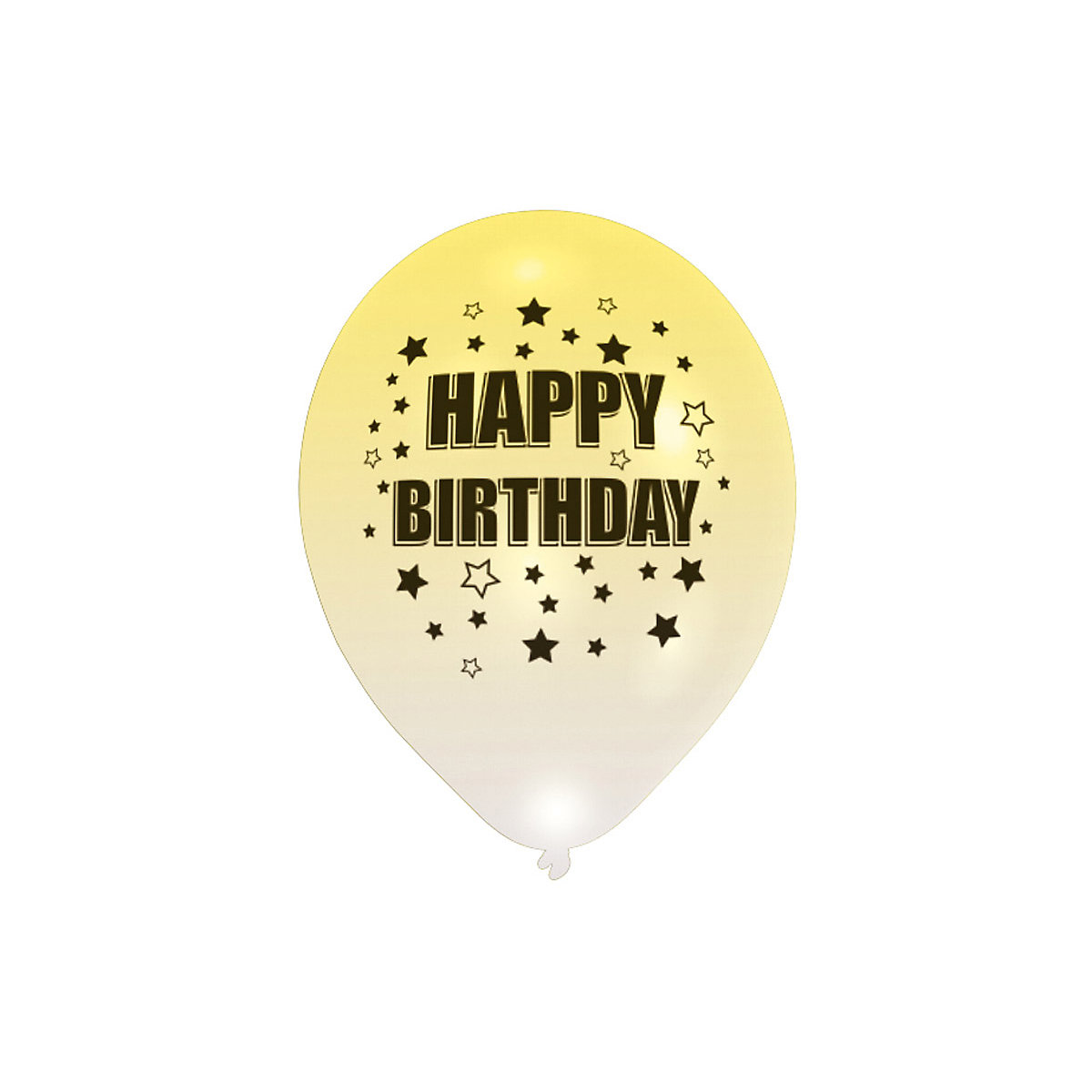 LED Luftballons Happy Birthday, 4 Stück
