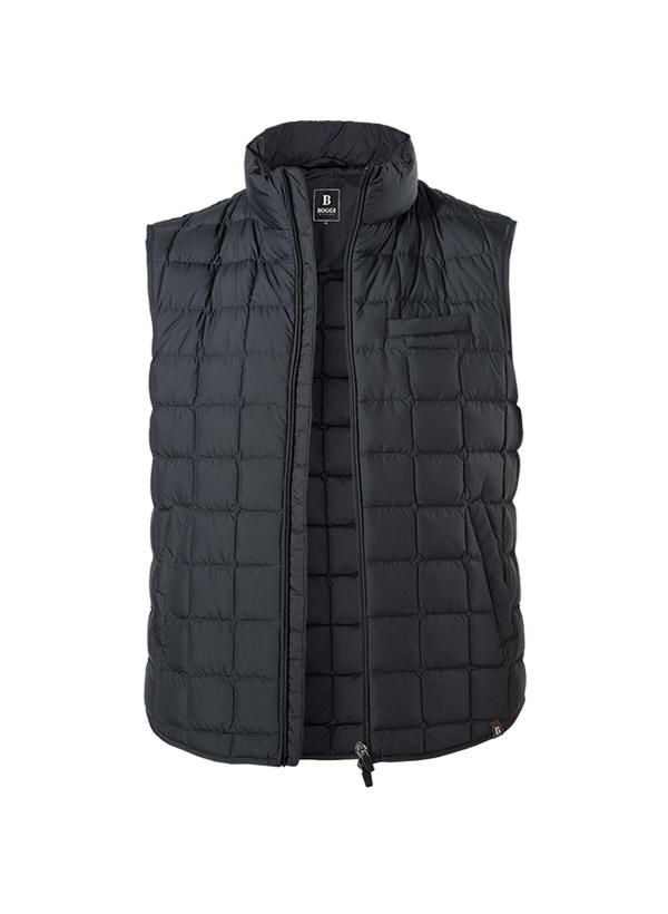 BOGGI MILANO, Daunenweste, Mikrofaser wasserabweisend, navy