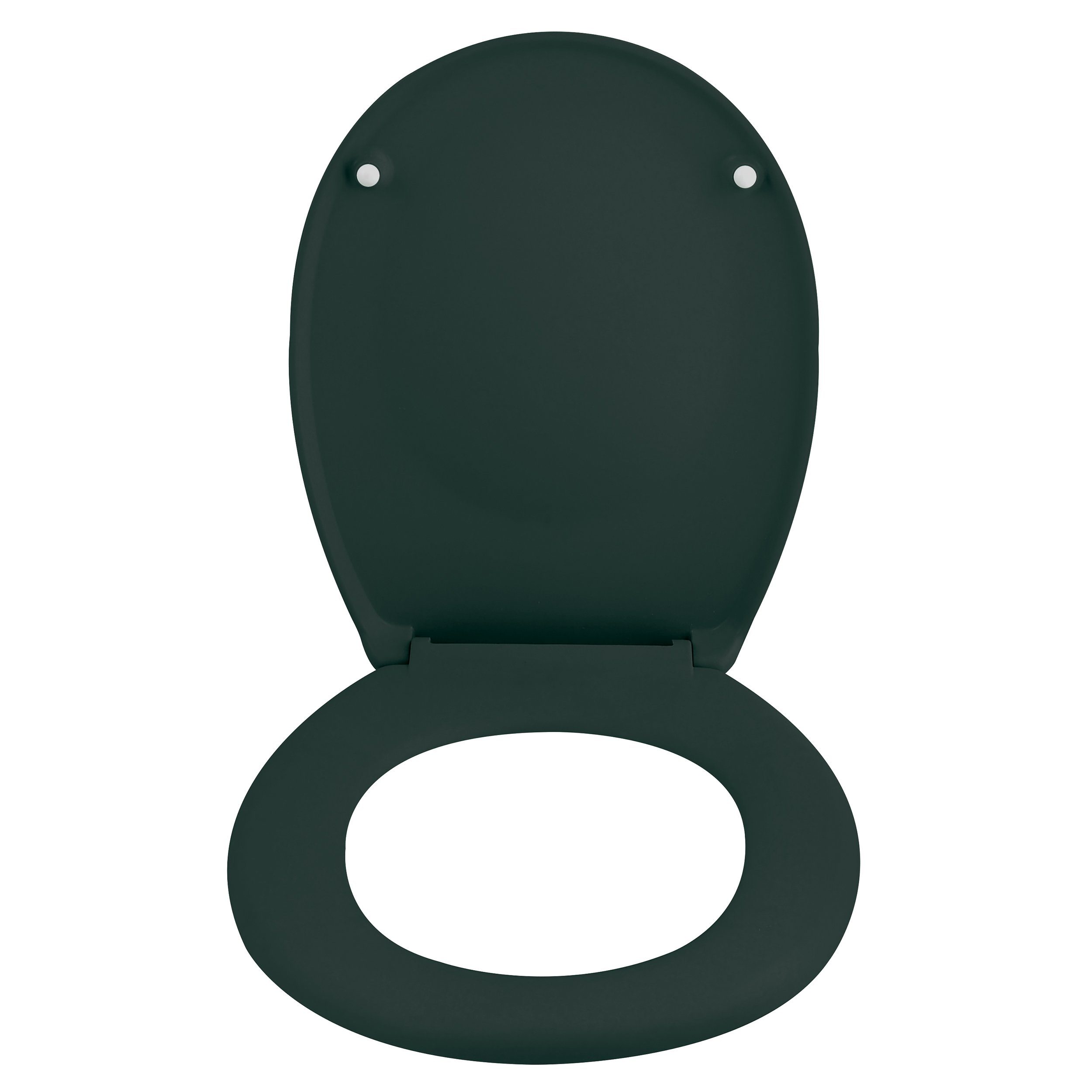 spirella WC-Sitz NEELA, Premium Toilettendeckel aus leichtem Duroplast Kunststoff, hohe Stabilität, langlebig, bruchsicher, Soft Close Absenkautomatik, oval, neue Trendfarben in angesagter matt Optik, dunkelgrün