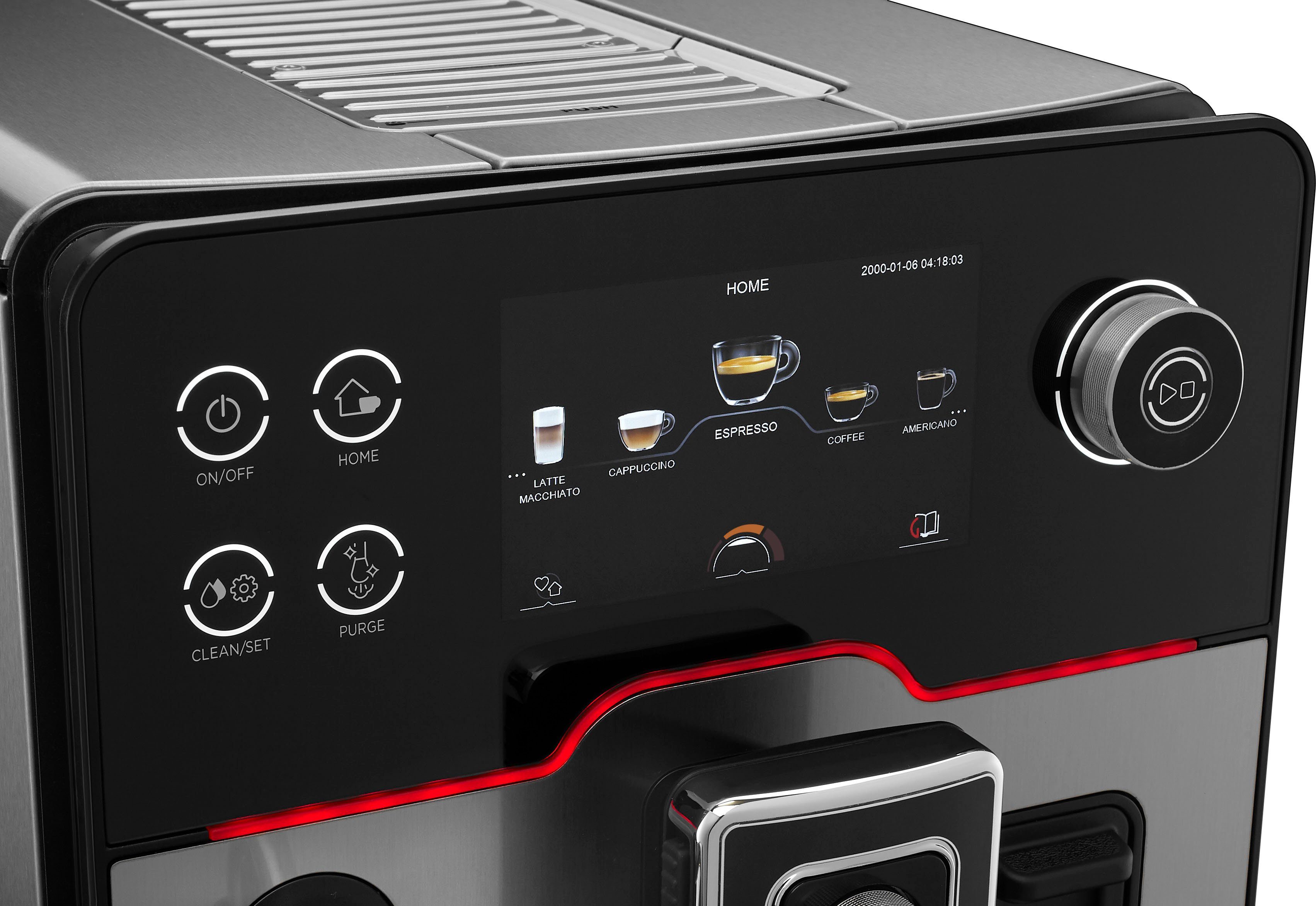 Gaggia Kaffeevollautomat Accademia Stainless Steel, vom Erfinder des Espresso - Barista@Home dank Espresso-Plus-System