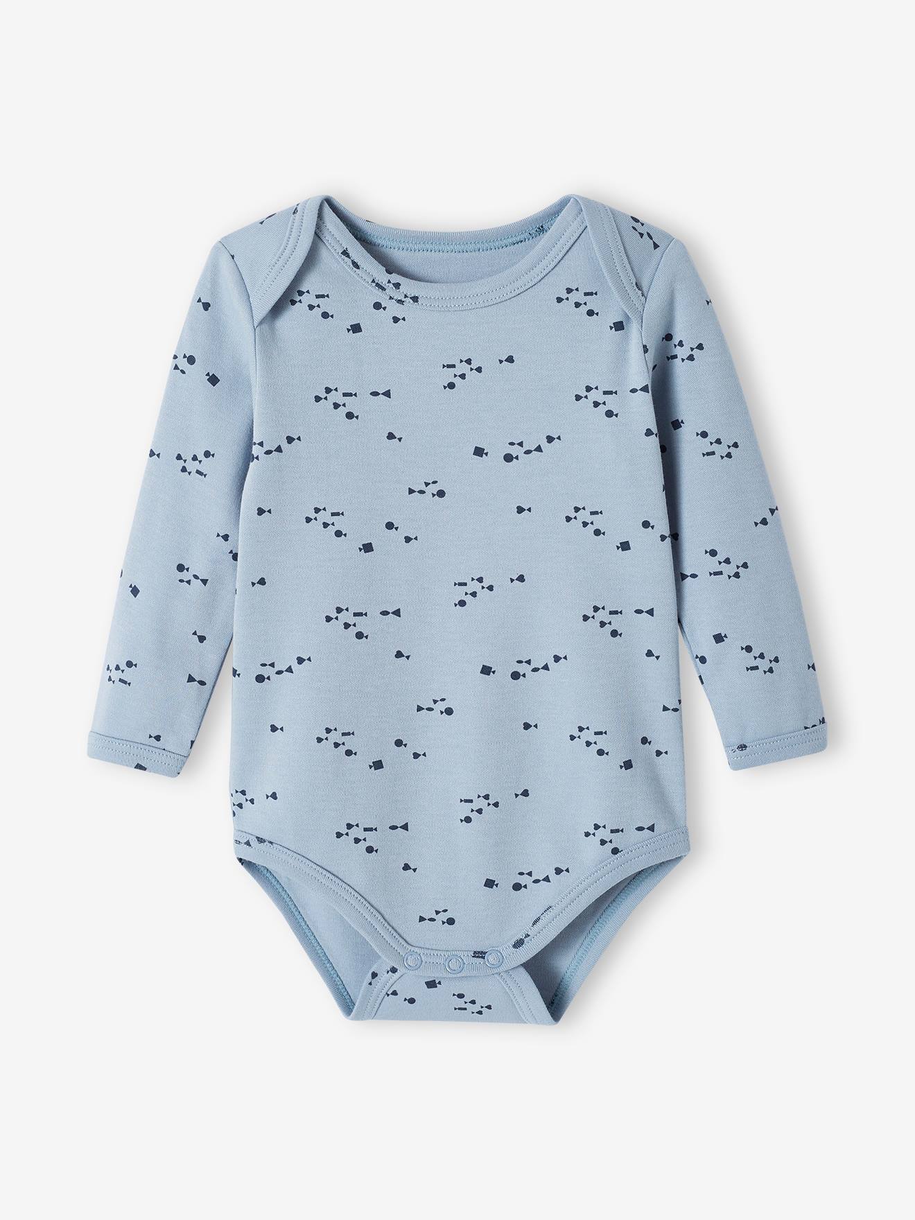 Vertbaudet Bio-Kollektion: 5er-Pack Baby Schlupfbodys Oeko-Tex - nachtblau