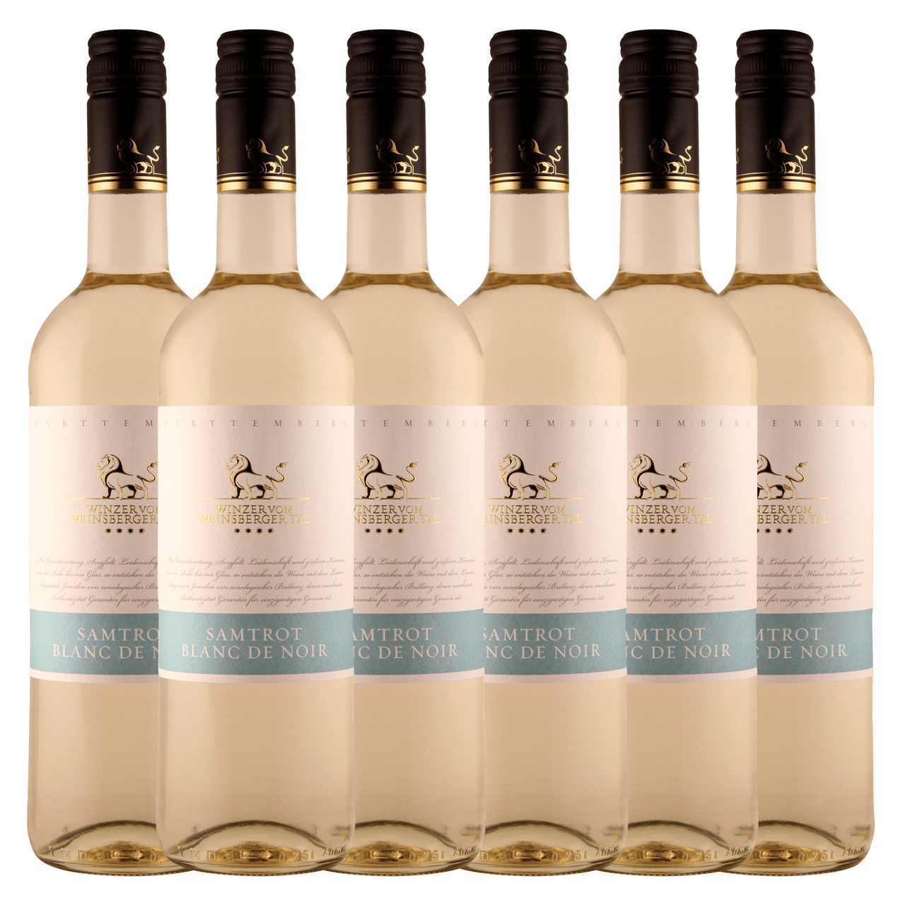 Württembergische WZG Winzer vom Weinsberger Tal Samtrot Blanc de Noir Qualitätswein 0,75 l 6er Karton