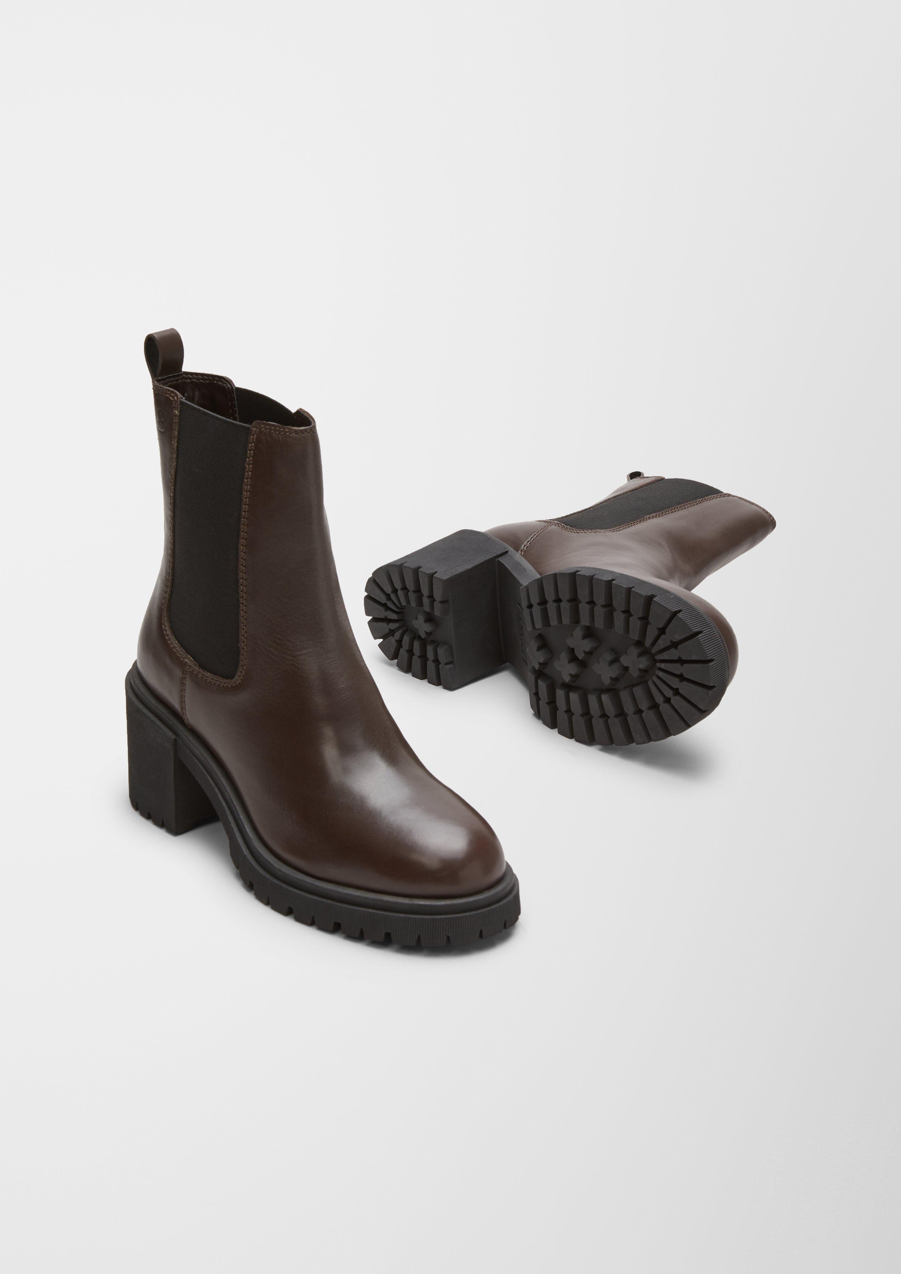 Lederstiefel mit Blockabsatz  6006626-304