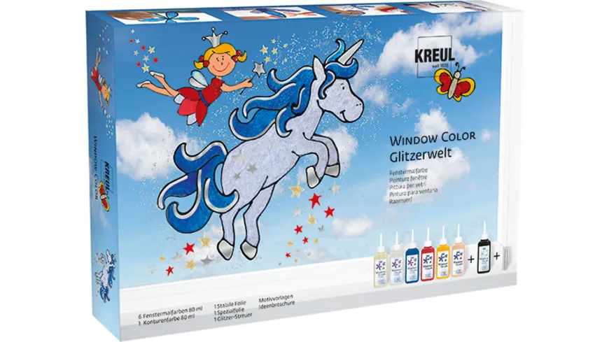 KREUL Hobby Line Window Color Glitzerwelt 560 ml