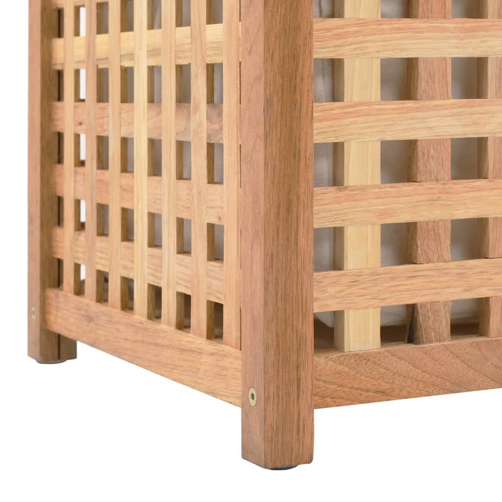 vidaXL Wäschekorb Wäschetruhe 77,5×37,5×46,5 cm Walnuss Massivholz (1 St)