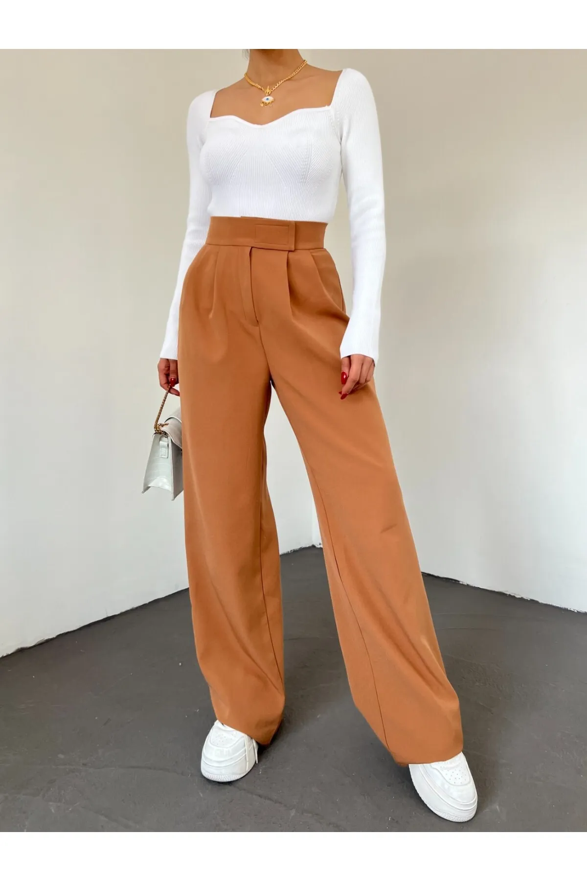 Modamorfo  Hose mit weitem Bein und Klettverschluss