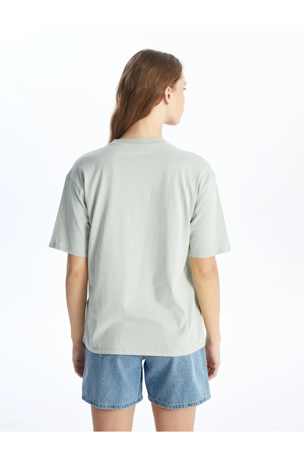 LC Waikiki  Bedrucktes, kurzärmliges, übergroßes Damen-T-Shirt mit Rundhalsausschnitt von Tom&Jerry