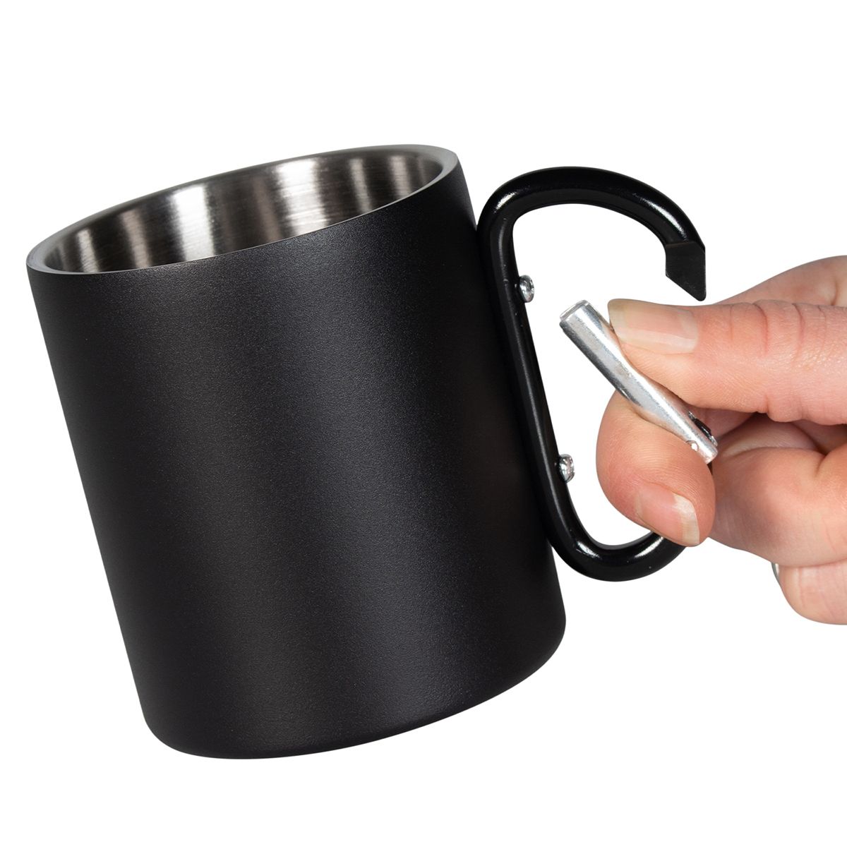 Black Snake Kochgeschirr mit Stahl Essbesteck und Tasse