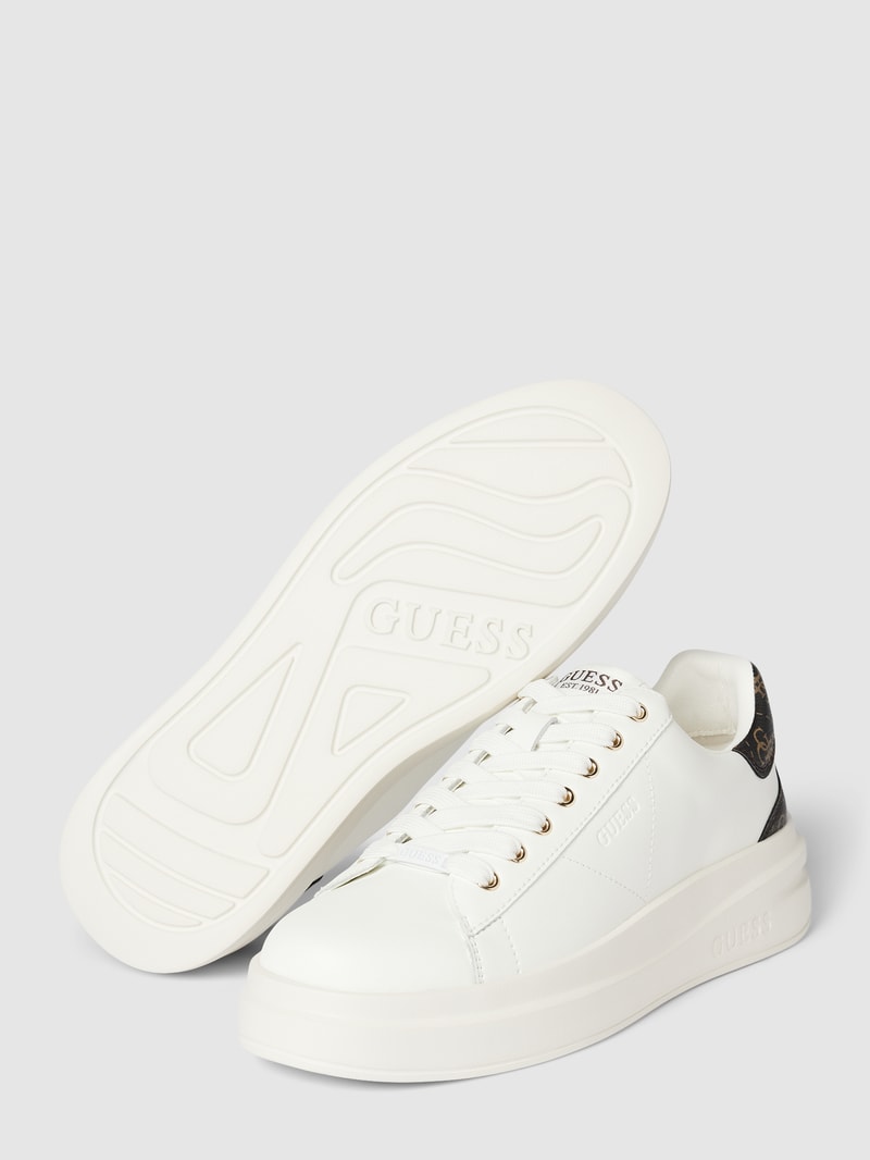 Sneaker mit Label-Details Modell 'ELBINA' in weiss