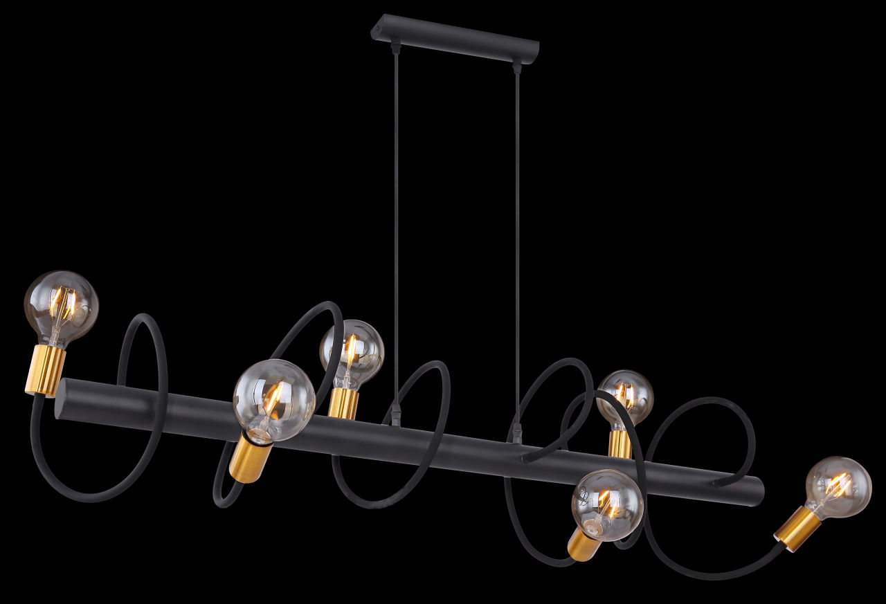 Globo Lighting - EDDY - Hängeleuchte Metall goldfarben, 6x E27