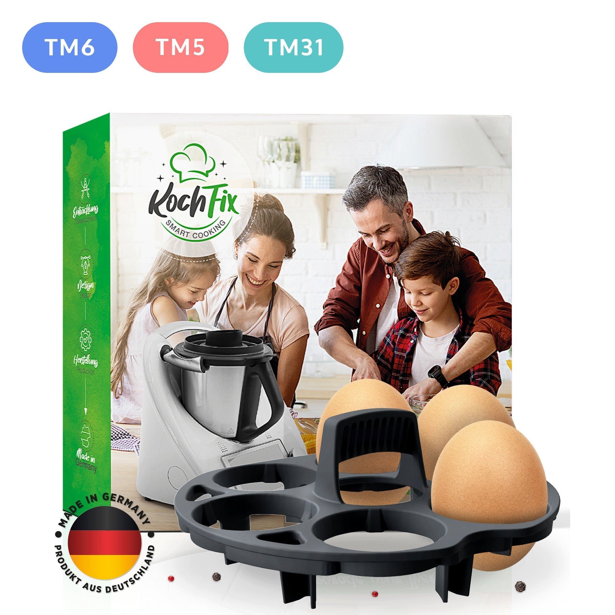 Mixcover Küchenmaschine mit Kochfunktion Eierhalter für Thermomix TM5 TM6