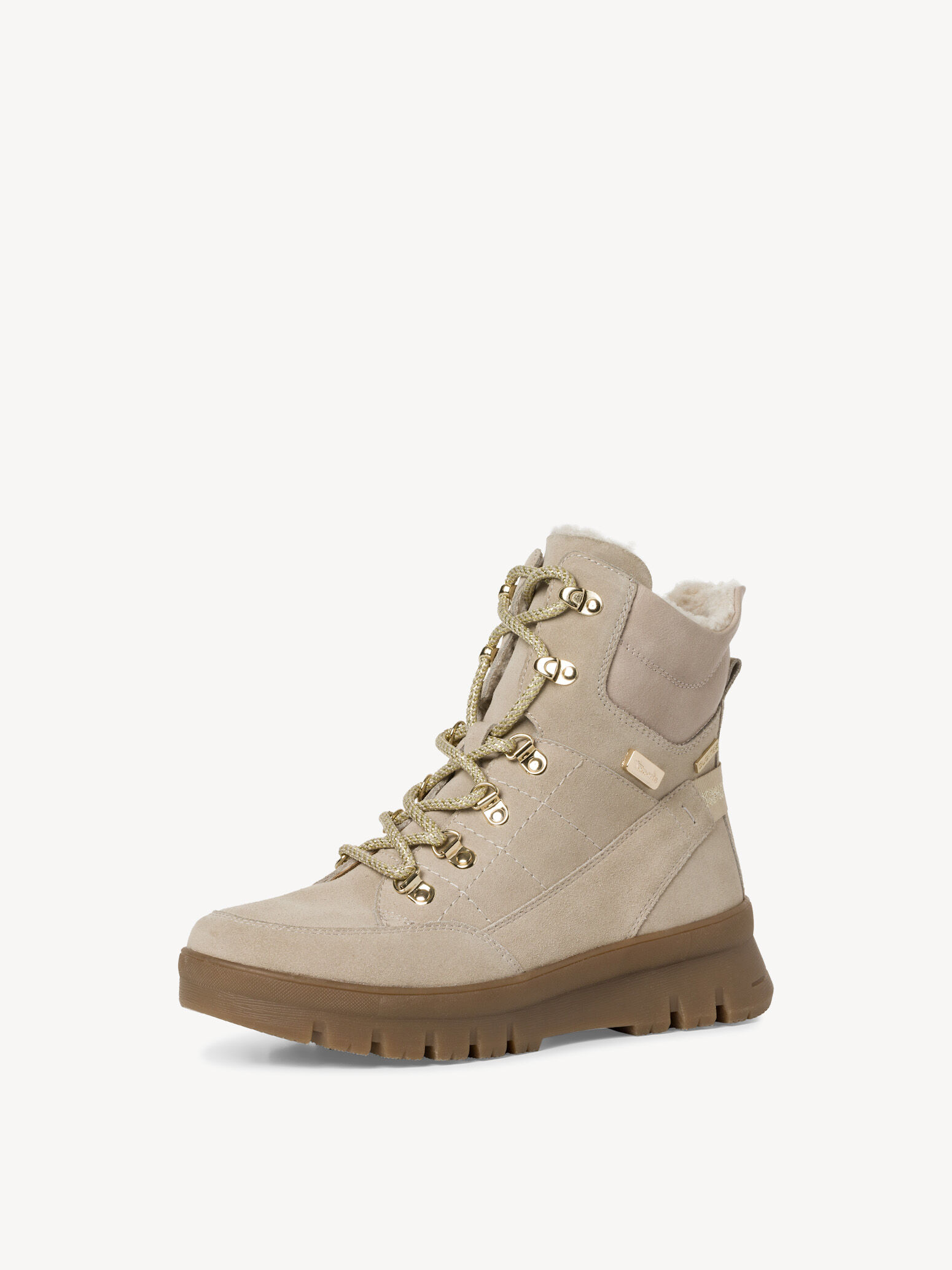 Bottine en cuir - beige