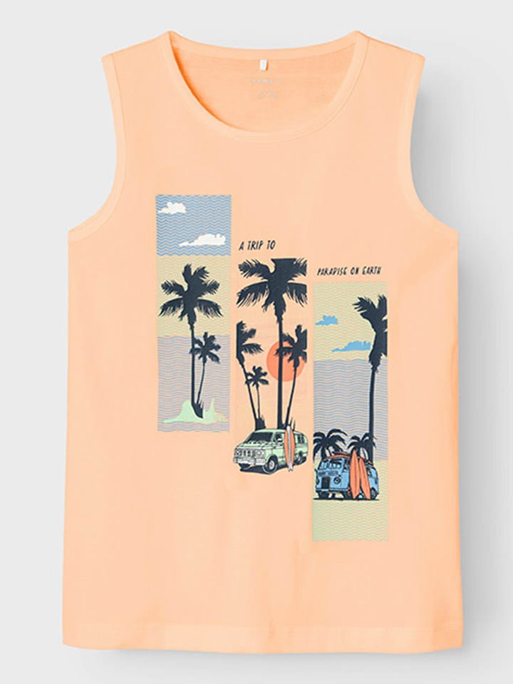 name it 2er-Set: Tops in Orange/ Grau günstig kaufen