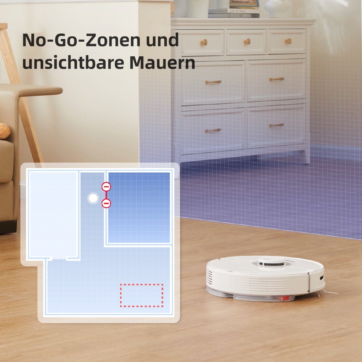 Roborock Saugroboter Q7 MAX, 58 W, beutellos,4200Pa, Selbstaufladender RoboterStaubsauger, mit No-Go-Zonen, Alexa & App Connect(S5 max Aktualisierung)