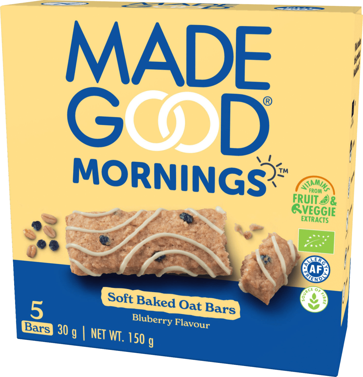 Müsliriegel, Blueberry Flavour, Soft Baked Oat Bars (5 Stück), 150 g
