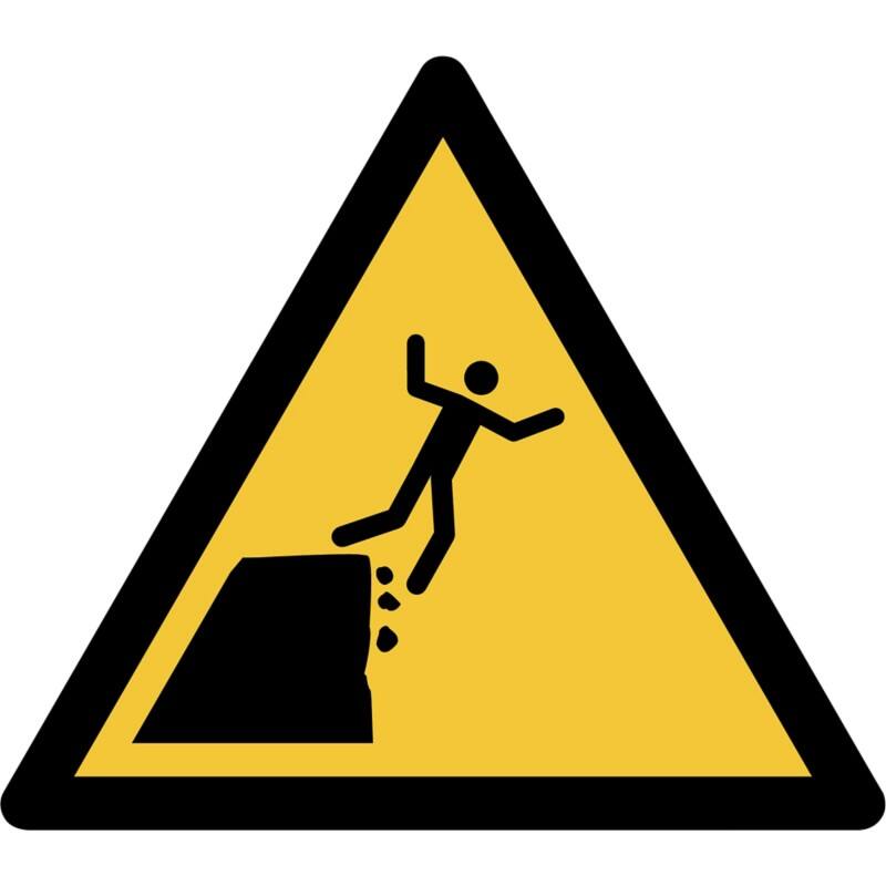Djois Warnschild Warnung vor instabiler Klippenkante Klebstoff, einschraubbar PP (Polypropylen) 15 (B) x 0,14 (H) cm 3 Stück