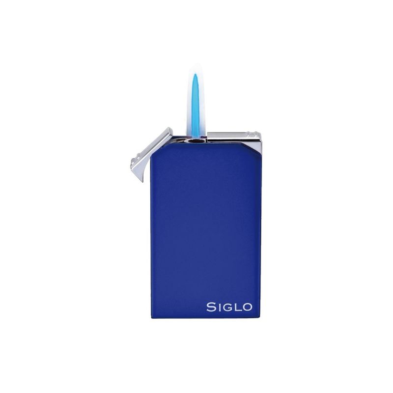Zigarrenfeuerzeug der Marke Siglo, Twin Flame Lighter Blue