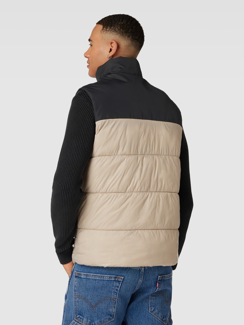 Steppweste mit Stehkragen Modell 'TOBY' in offwhite