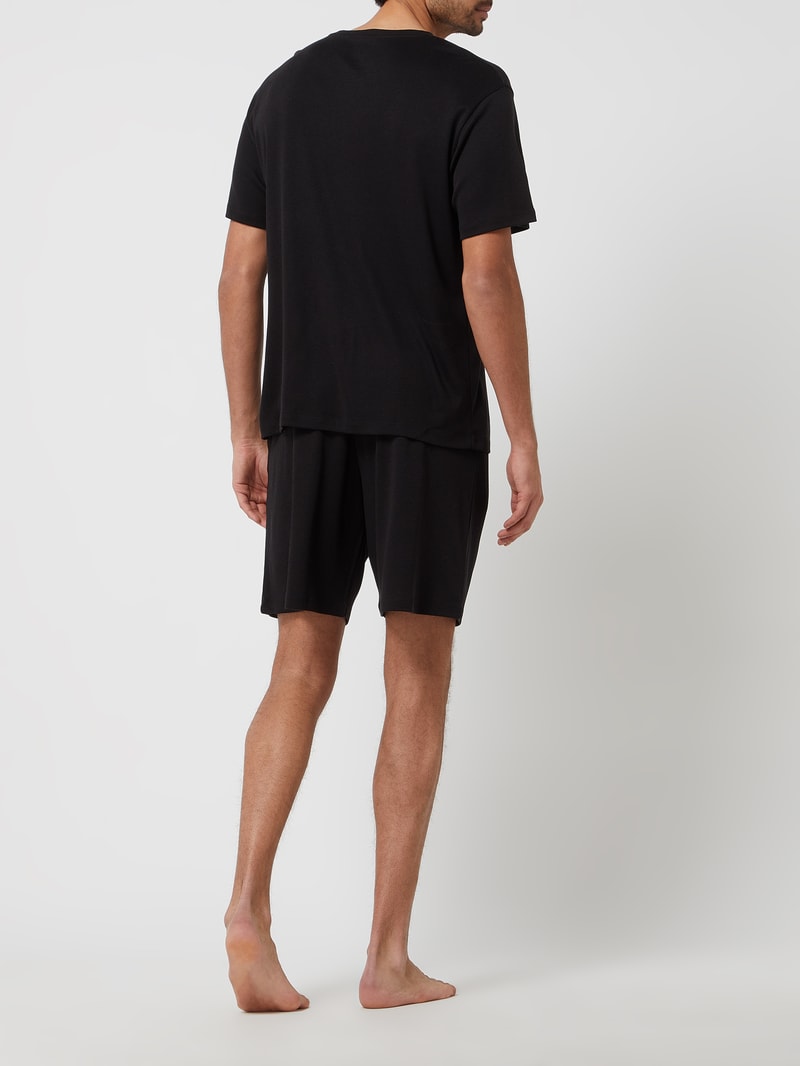 Sweatshirt mit Stretch-Anteil in schwarz