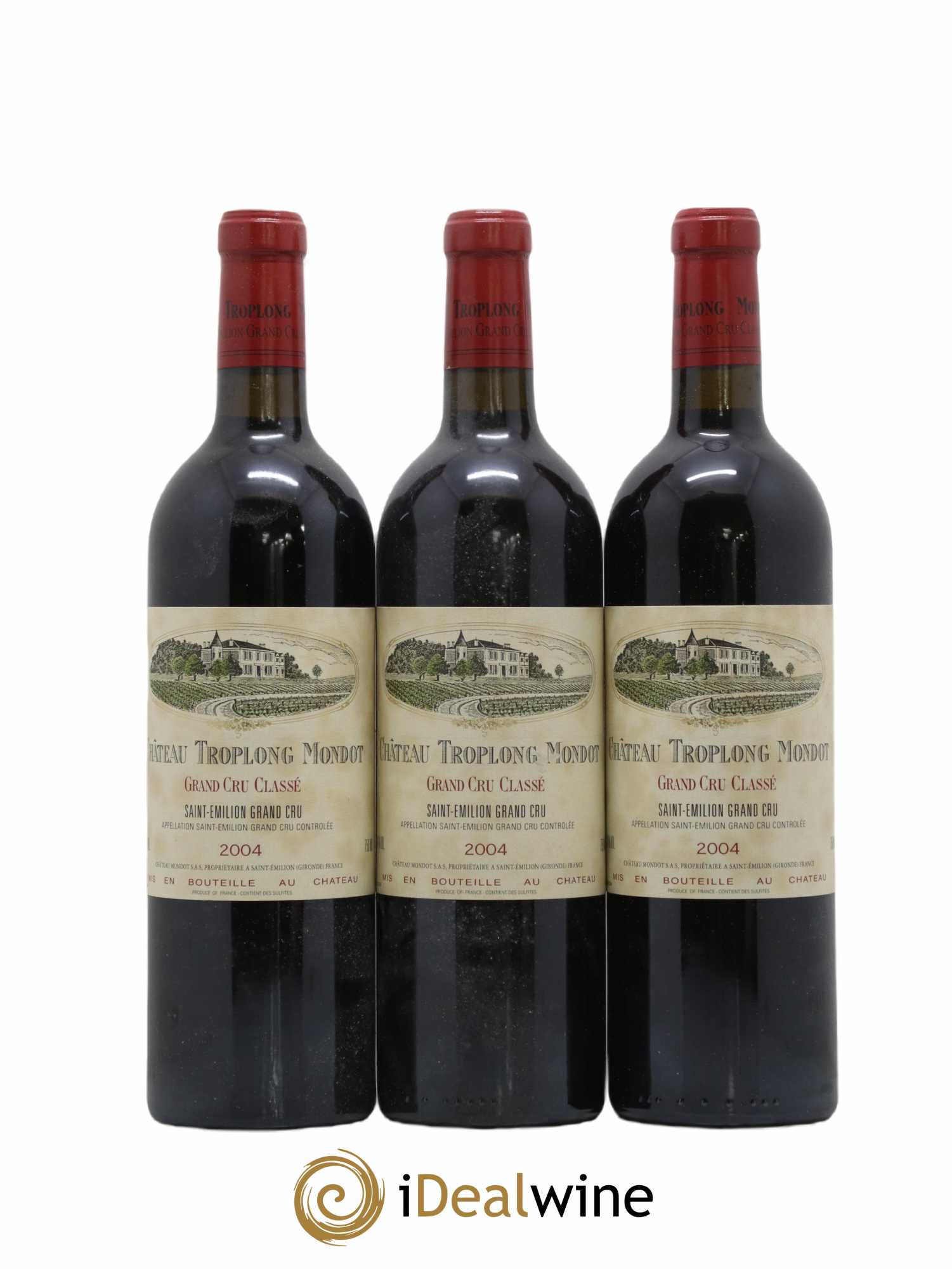 Château Troplong Mondot 1er Grand Cru Classé B  2004 - Lot de 12 Bouteilles